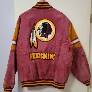 G-III Washington Redskins Leather Bomber Jacket - XXL